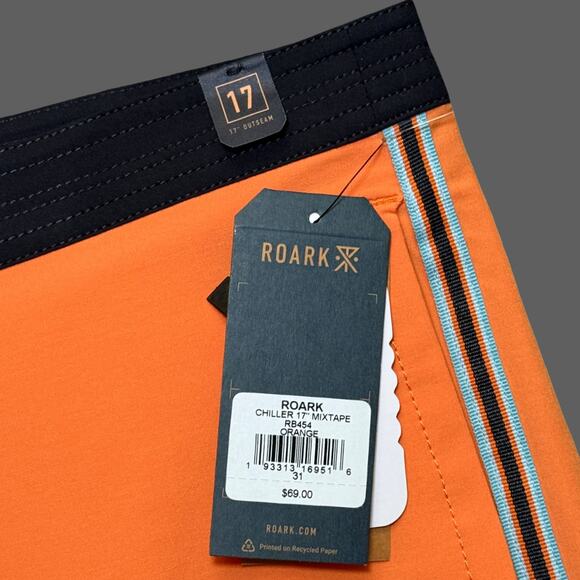 Roark Chiller 17" Mixtape RB454 Orange Size 31 NWT $69 MSRP 17" - Picture 4 of 8